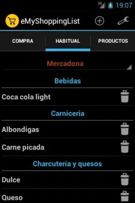 eMyShoppingList android App screenshot 3