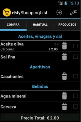 eMyShoppingList android App screenshot 4